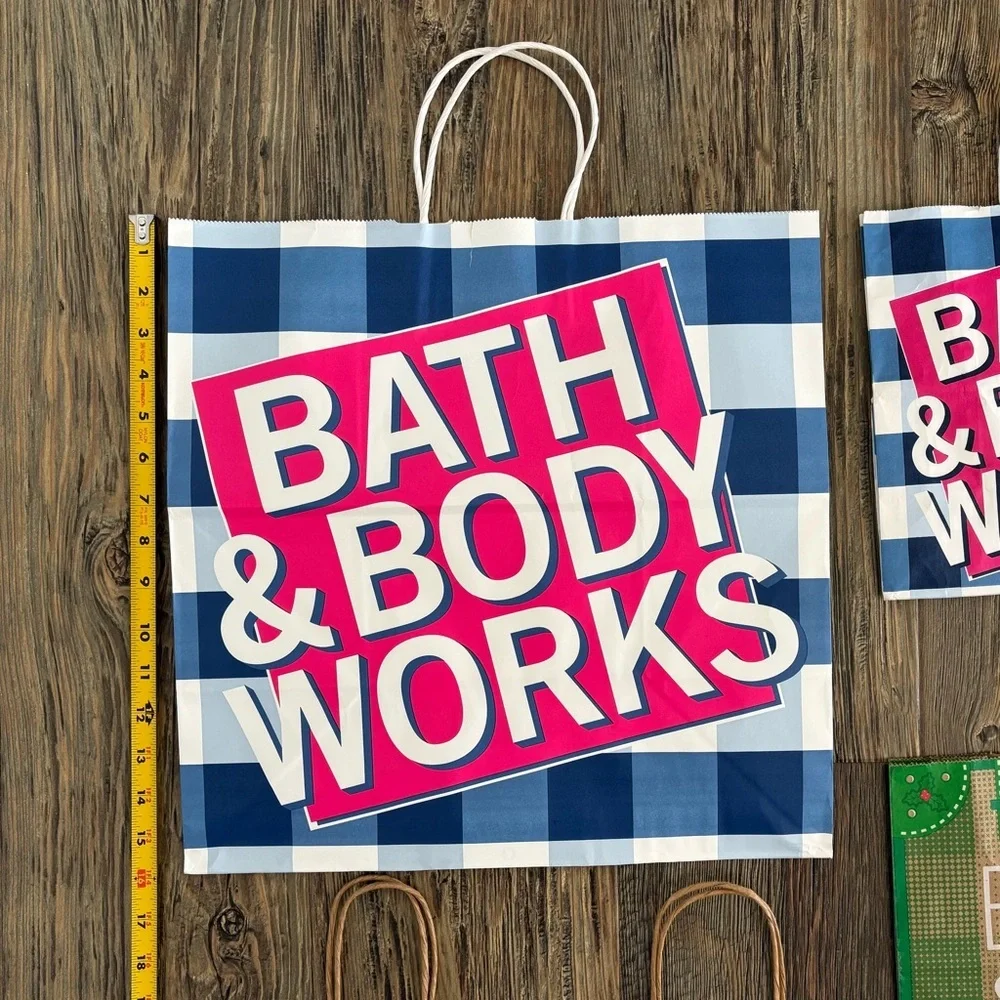 Lot of 5 Bath & Body Works Empty Paper Shopping Gift Favor Bags Various Sizes